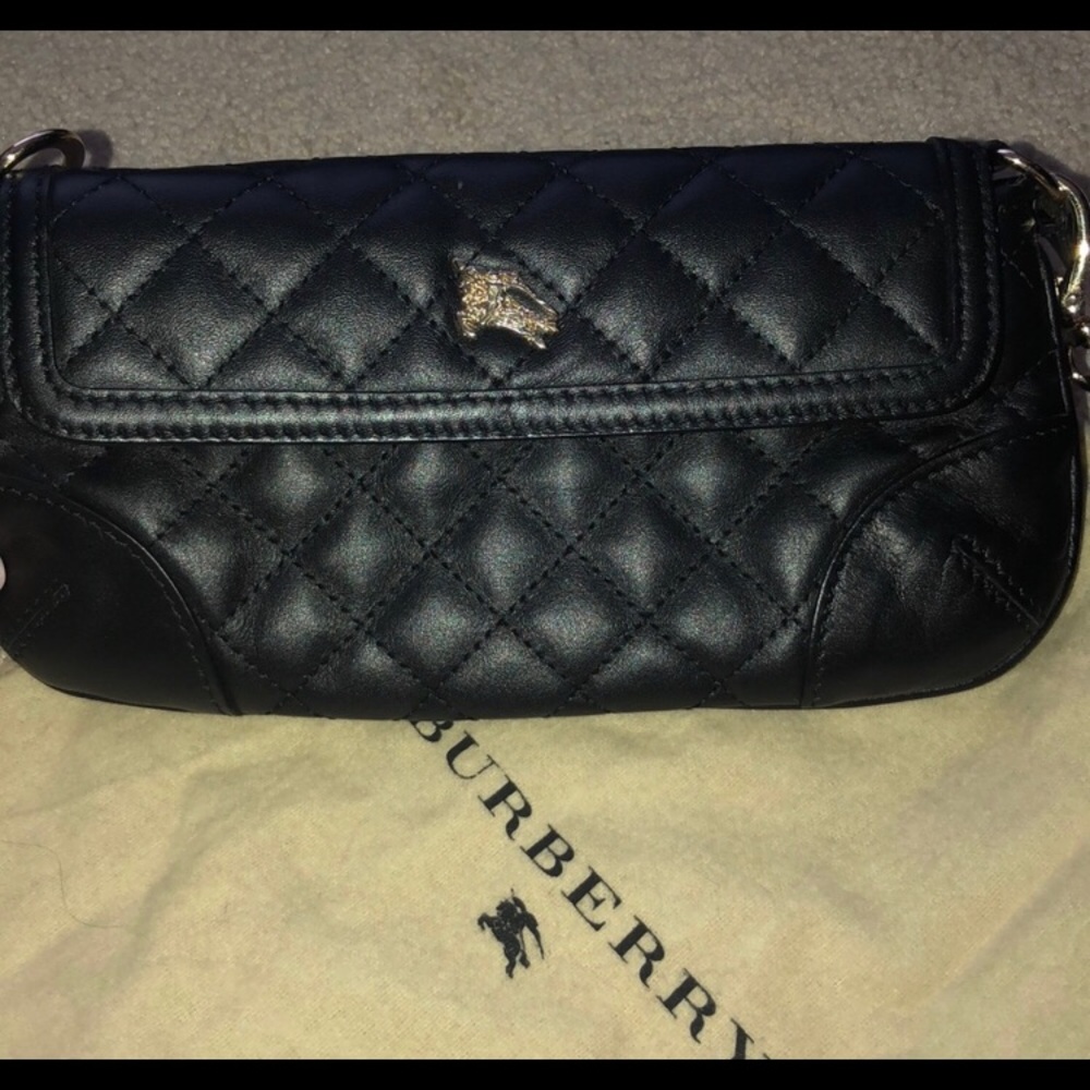 BURBERRY calf leather Wrislet/Clutch Wallet